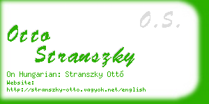 otto stranszky business card